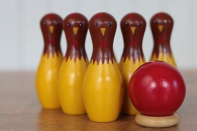 I assume wooden floors are your best bet. Chicken Tabletop Bowling Set, made in the USA by Our ...