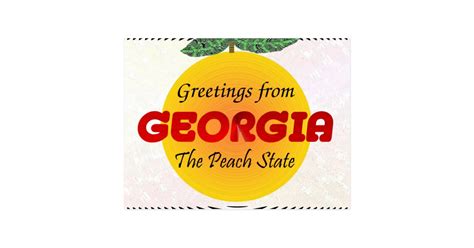 Greetings From Georgia Postcard