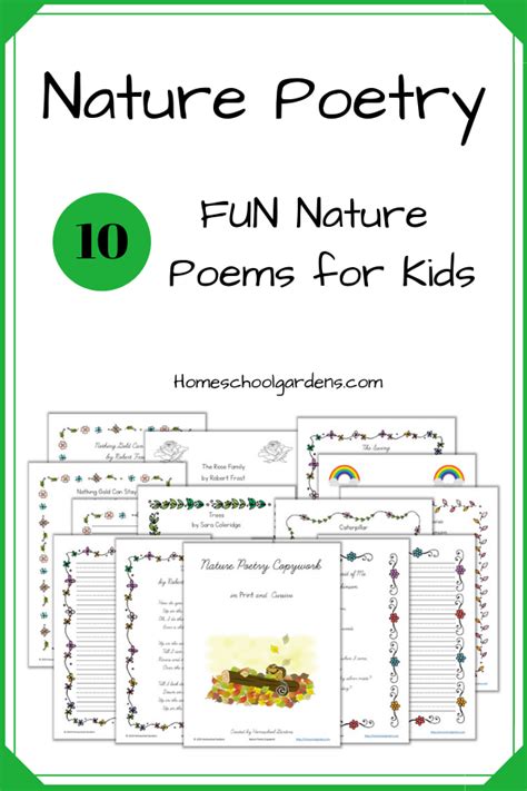 Nature Poems For Kids Handwriting Practice Homeschool
