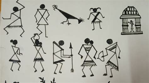 Learn To Draw Basic Warli Art Part 1🎨 Step By Step Demonstration Of