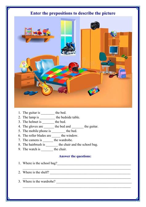 Preposition Of Place Worksheet