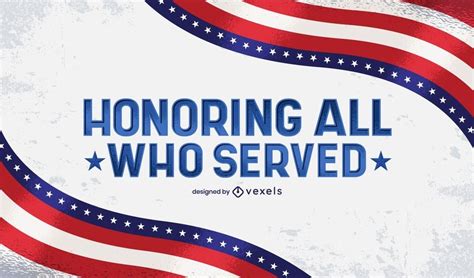 Honoring All Who Served Lettering Vector Download