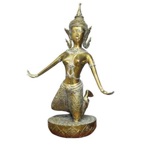 Thai Gilt Bronze Buddhist Figure Of Khon Dancer For Sale At 1stdibs