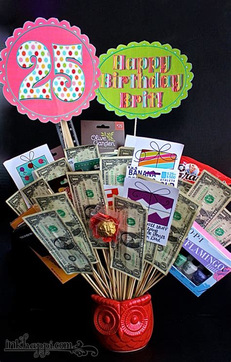 Choosing a special ideas has never been easier. Birthday Gift Basket Idea with Free Printables - inkhappi