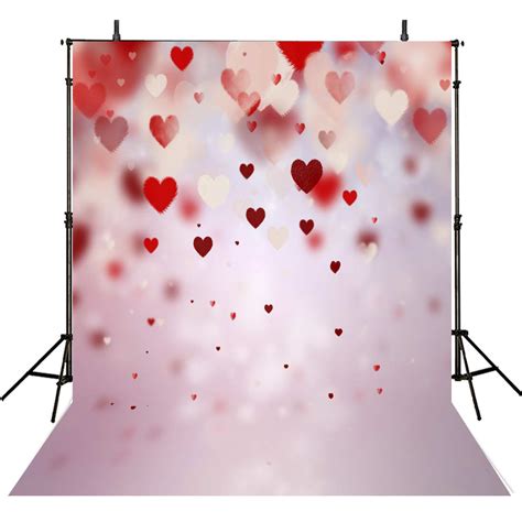 Photo Backdrop Valentines Day Red Heart Photo Backdrop Red Photo