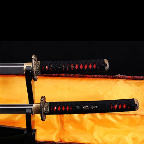 Hand Forged Japanese Daisho Sword Katanawakizashi Folded Steel