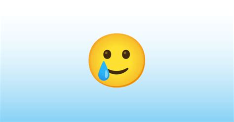 Cara Sonriente Con Lágrima Emoji 🥲