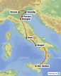 StepMap - Goethe Italienreise - Landkarte für Italien