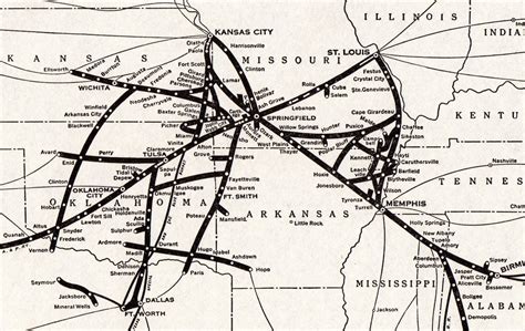 Frisco Railroad Route Map