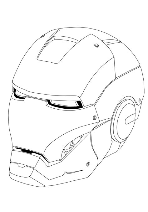 Iron Man MK 3 Helmet | Superhero Coloring Pages