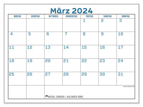 Kalender März 2024 49 Michel Zbinden De