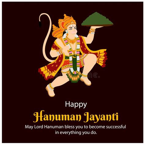 Happy Hanuman Jayanti Creative Vector Illustrations Stock Vector