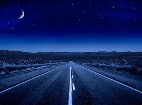 Starry Night Road Stock Image Everypixel
