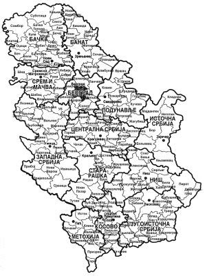 Gradovi Op Tine Gradovi Mapa Srbije