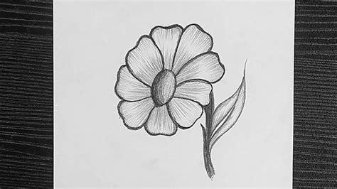 Simple Flower Drawing Easy Flower Drawings Beautiful Flower Drawings