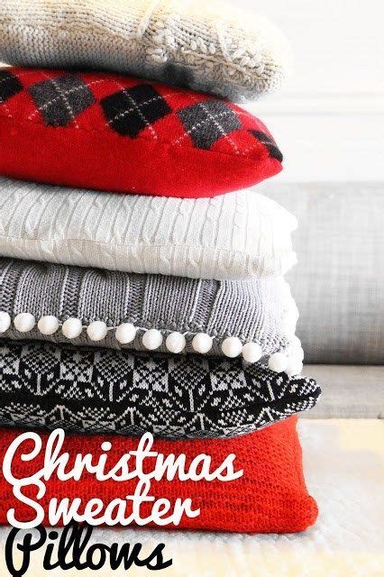 Old Sweaters Make Gorgeous Holiday Pillows Its An Easy Sewing Project