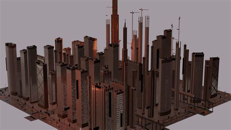Futuristic Skyscrapers Pack 3d Model Cgtrader