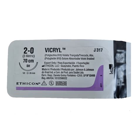 Suturas Vicryl Gastro 2 0 70cm Sh 12 25 Mm Sobre