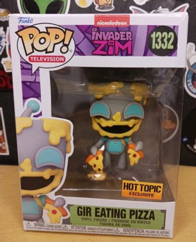 Funko Pop Invader Zim Gir Eating Pizza 1332 Hot Topic Exclusive Ebay