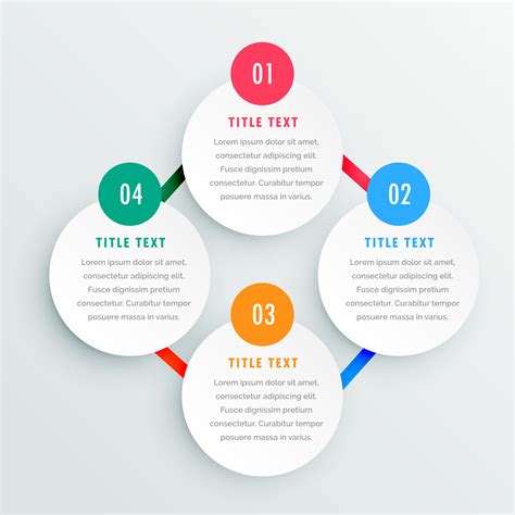 Infographic Four Step Process High Res Vector Graphic