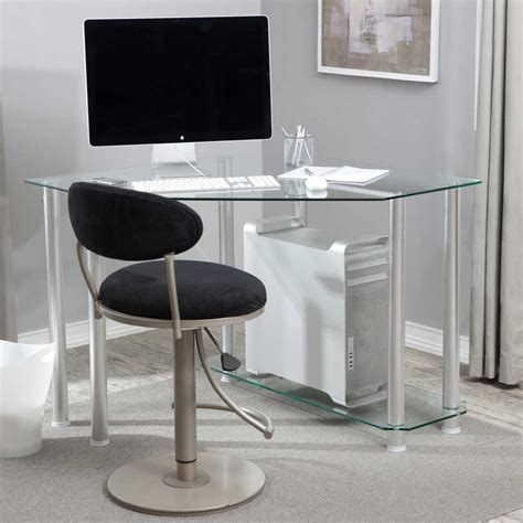 Small Glass Desk For Small Home Office Space
