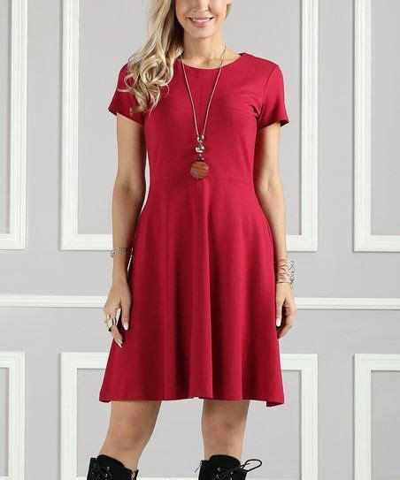 Suzanne Betro Burgundy Fit And Flare Dress Plus Too Fit Flare Dress
