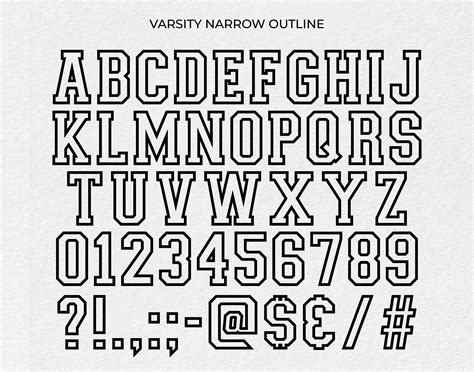 Varsity Fonts Narrow Svg Split Alphabet College Fonts Svg Etsy