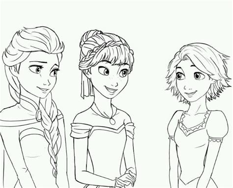 Trzy małe świnki | małych rączek kolorowanka dla dzieci. Elsa, Anna and Rapunzel. This would be a good coloring ...