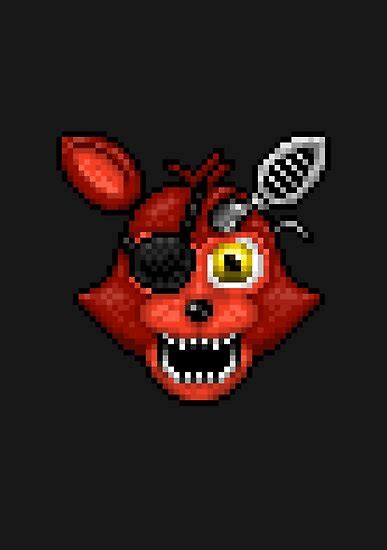 Adventure Withered Foxy Fnaf World Pixel Art Posters By