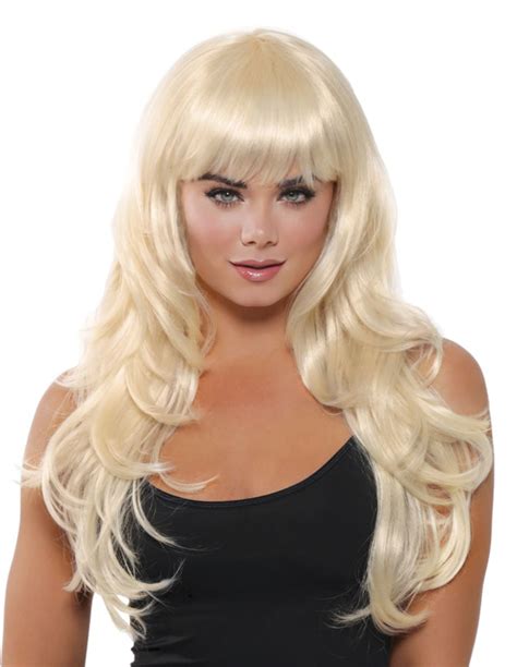 Ivory Blonde Halloween Wig Women Adult Costume Accessory