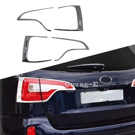 For Kia Sorento 2013 2014 Car Detector Abs Chrome Cover Trim Back Tail