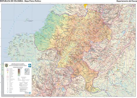 Large Detailed Physical Map Of Colombia Colombia Large Detailed