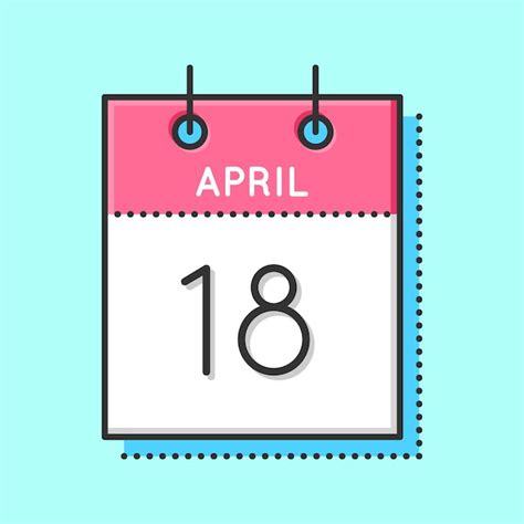 Premium Vector April Calendar Icon