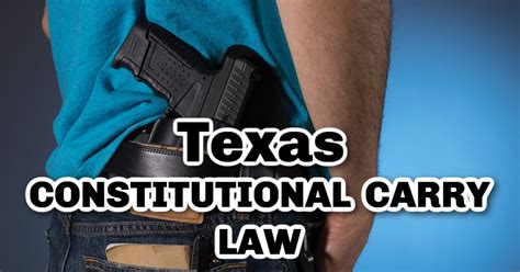 Texas Permitless Carry Start Carrying Today In Texas