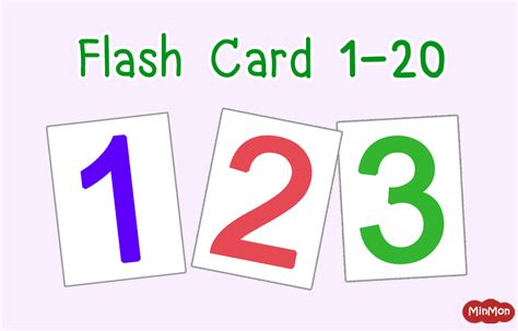 บัตรคำ Flash Card ตัวเลข 1-20 - แจกฟรีบัตรคำตัวเลข เสริมทักษะความจำ ...