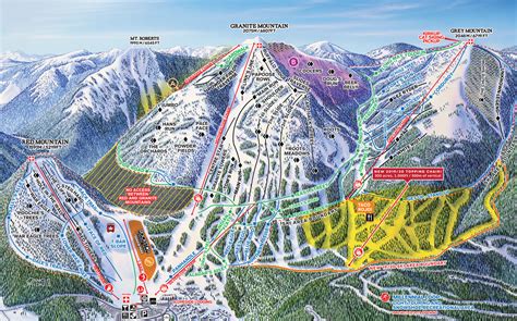 Red Mountain Resort Trail Map • Piste Map • Panoramic Mountain Map