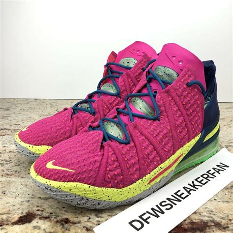 Nike Air Lebron 18 Xviii Db8148 600 Los Angeles By Night Pink Shoes Men