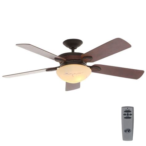 | ceiling fans can be used in various areas of a home or business to circulate the air. Hampton Bay San Lorenzo 52 in. Indoor Rustic Ceiling Fan ...