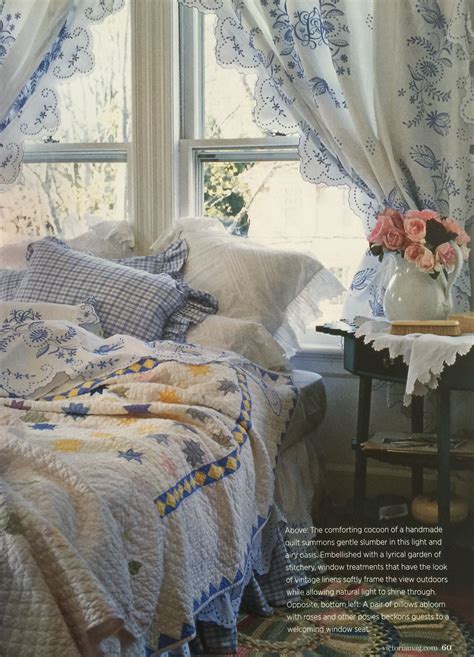 Blue And White Cottage Bedroom Victoria Magazine Home Bedroom Dream