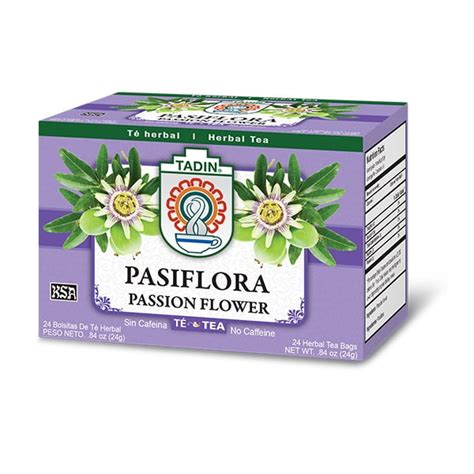 Tadin Passion Flower Tea 24 Teabags Pasiflora Helps Relax Muscle And Mind No Caffeine
