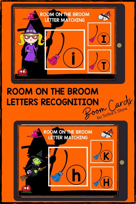 Room On The Broom Letters Recognition Boom Cards Lower To Uppercase
