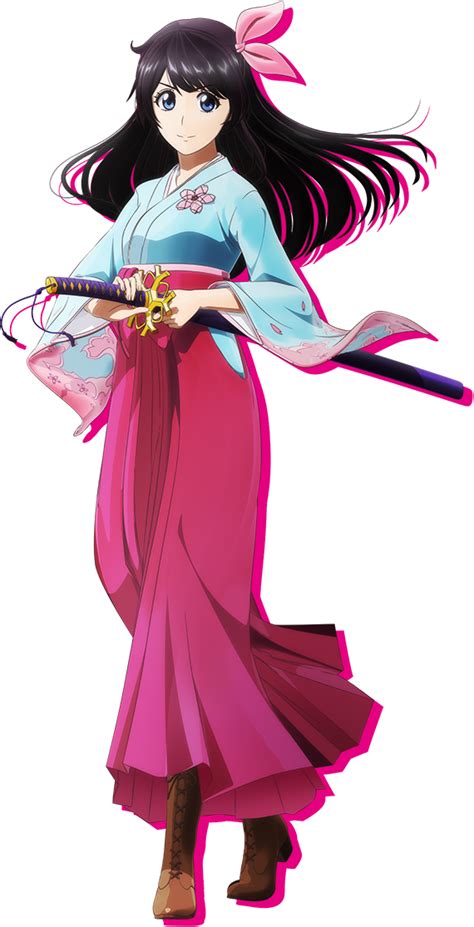 Amamiya Sakura Sakura Taisen Shin Sakura Taisen 1girl Black Hair Blue Eyes Boots Japanese