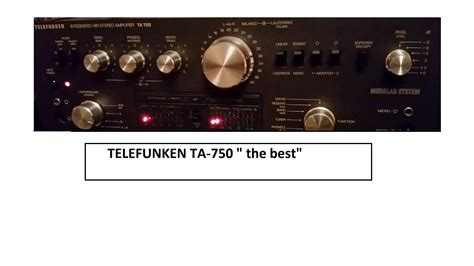 Audiofils Review Telefunken Siemens Ta 750 Audiofanzine