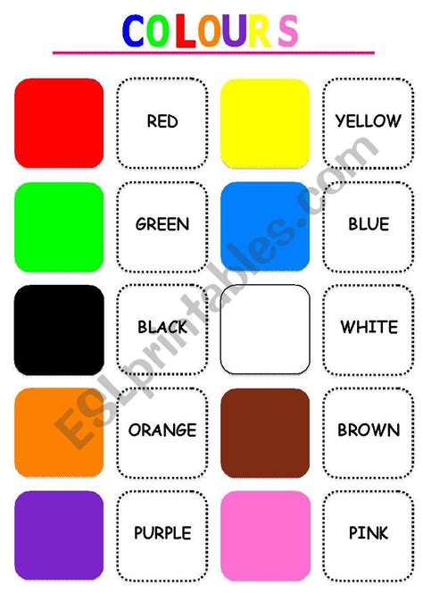 Colours Memory Game Esl Worksheet By Suances