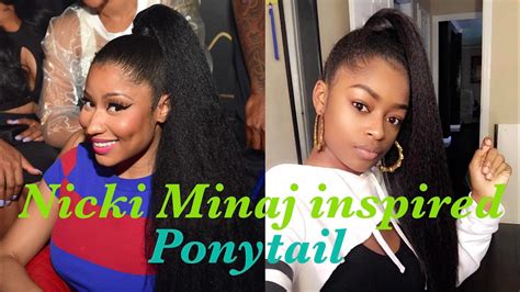 Nicki Minaj Inspired Ponytail 5 Minute Hair Style Youtube