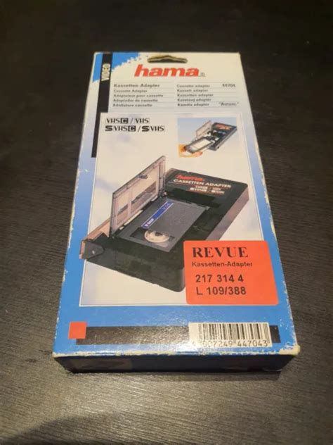 HAMA VHS C VHS AUTO Kassettenadapter 3 JVC Compact VHS C EC 30 ER EUR