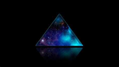 Space Triangle Galaxy Backgound Digital Art Hd
