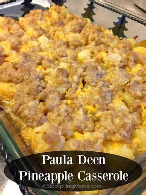 Spread evenly on the bottom of the prepared baking dish. Paula Deen Pineapple Casserole | Recipe | Pineapple ...