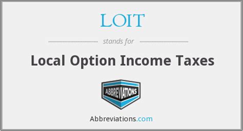 Loit Local Option Income Taxes