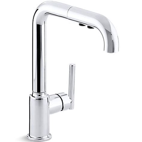 Kohler Purist Polished Chrome Pull Out Rinse Single Lever Kitchen Sink